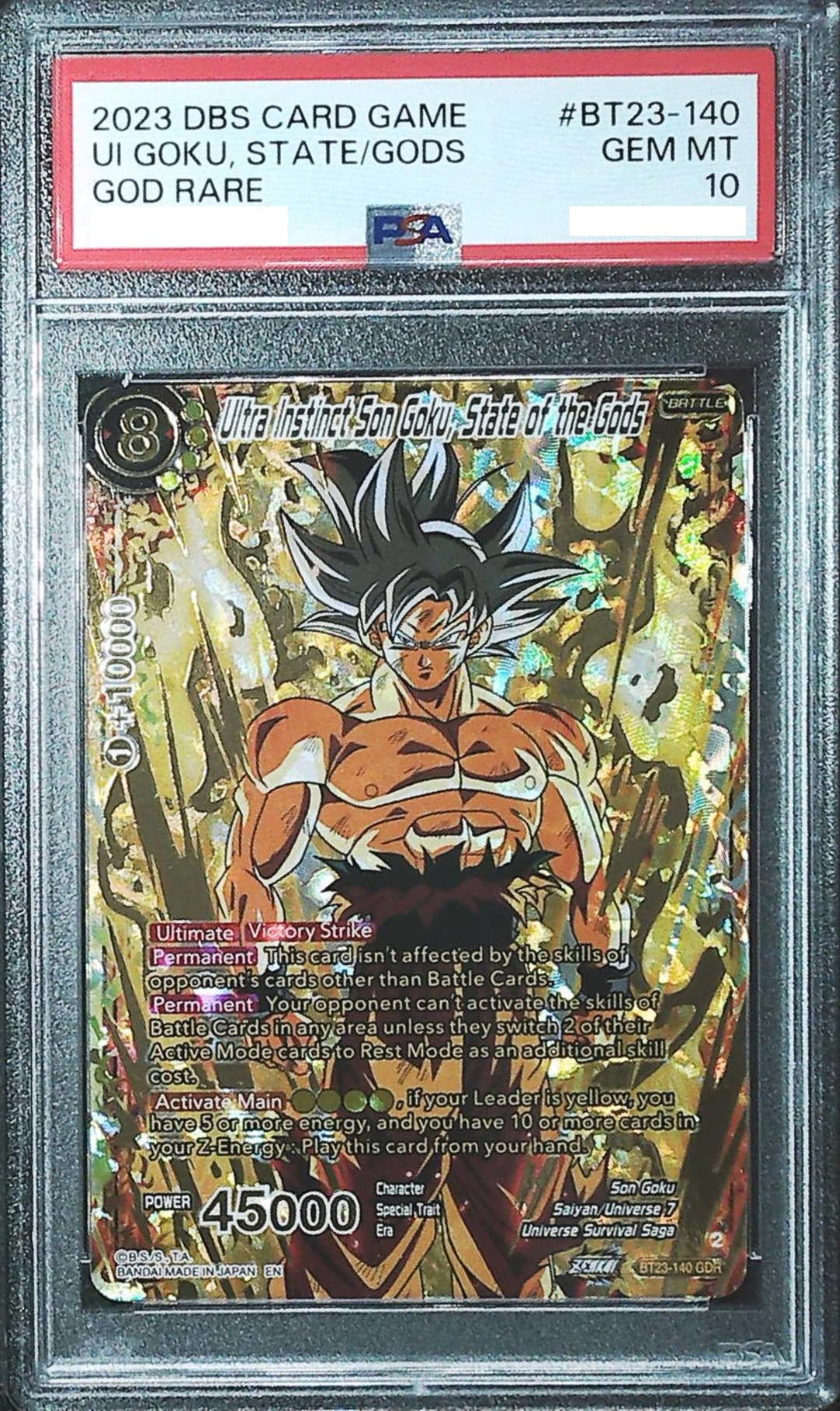 PSA 10]2023 Series 23 Perfect Combination BT23-140 UI Goku