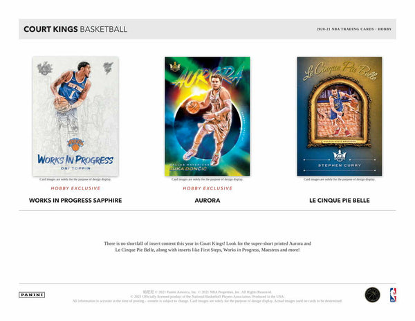 2020-21 Panini Court Kings Basketball Hobby Box - 皇巢卡店 Beehive Trading Card Shop