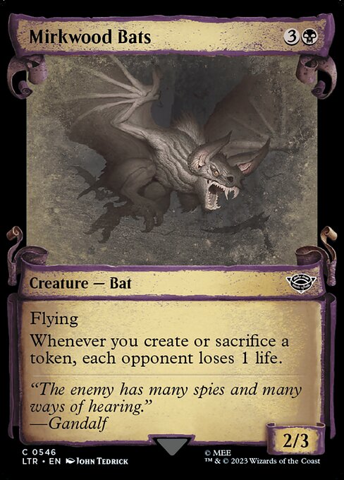 [Foil] LTR 546 Mirkwood Bats (0546 - Scroll Showcase - Silver Foil) C