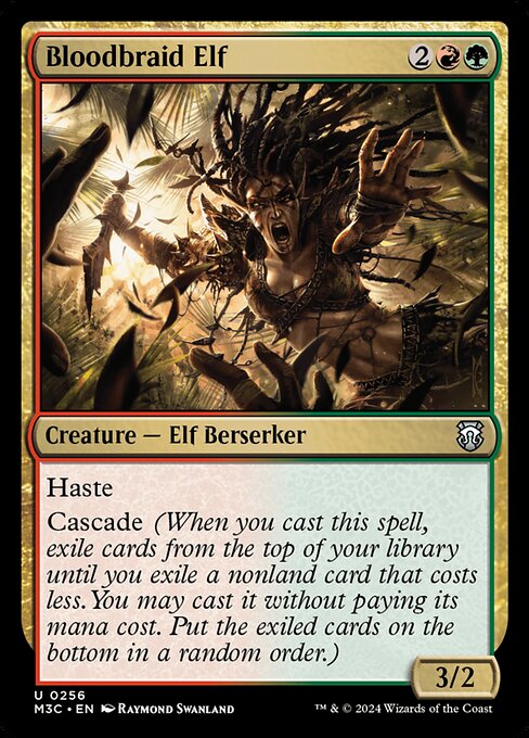 [Foil] M3C 256 Bloodbraid Elf (Ripple Foil) U