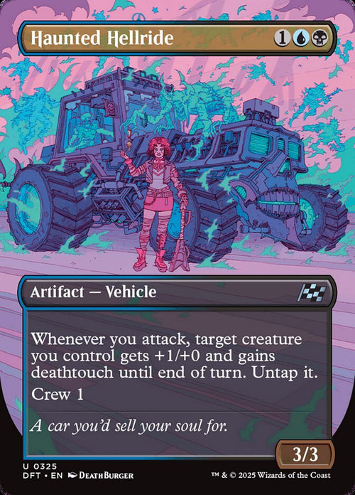 [Foil] DFT 325 Haunted Hellride (0325 - Borderless) U