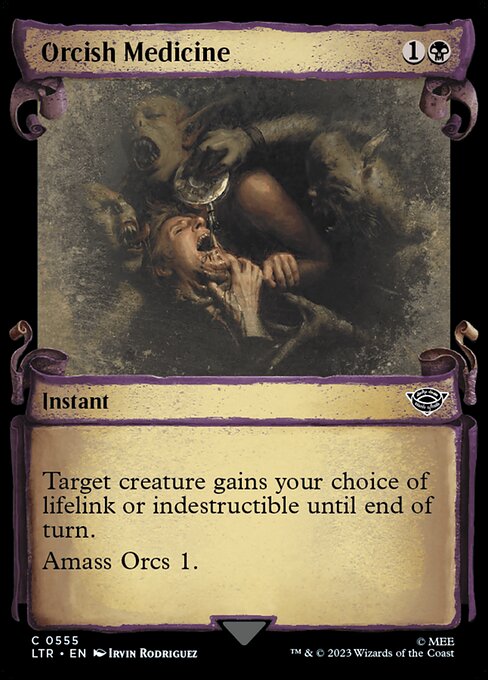 [Foil] LTR 555 Orcish Medicine (0555 - Scroll Showcase - Silver Foil) C