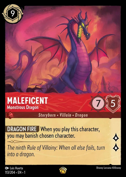 113/204·EN·1 Maleficent - Monstrous Dragon L