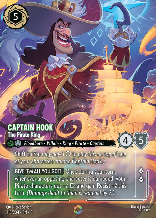 215/204·EN·8 Captain Hook - The Pirate King E