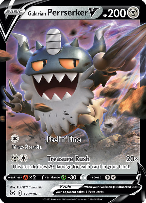 SS11 129/196 Galarian PerrserkerV UR