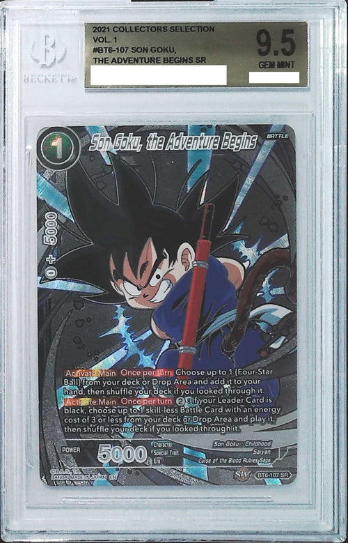 [BGS 9.5] 2021 Dragon Ball Super Collector's Selection Vol.1 BT6-107 Son Goku, The Adventure Begins SR