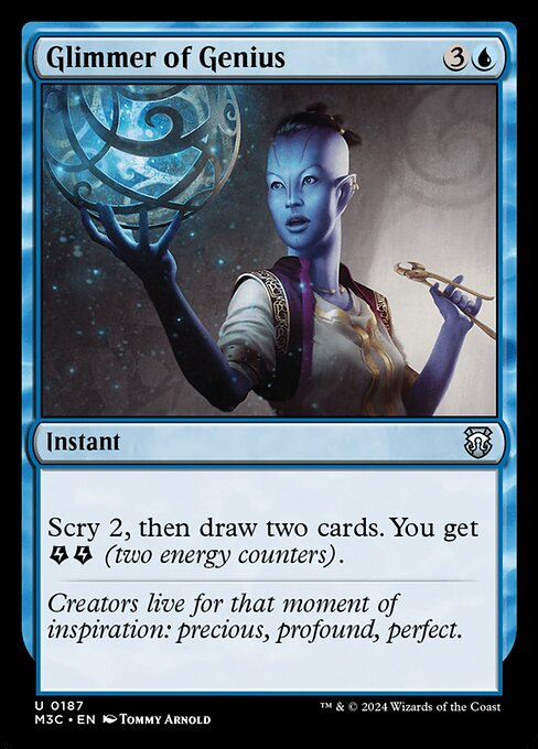 [Foil] M3C 187 Glimmer of Genius (Ripple Foil) U