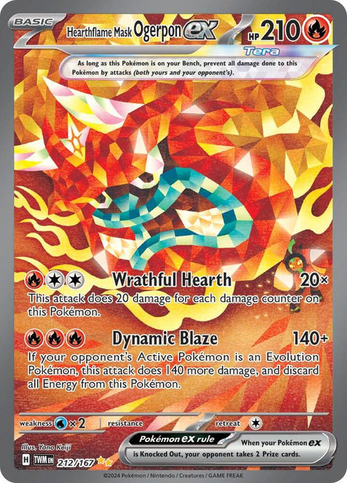 TWM 212/167 Hearthflame Mask Ogerpon ex SIR