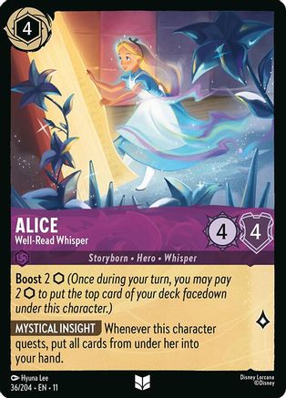 [Foil]36/204·EN·11 Alice - Well-Read Whisper U