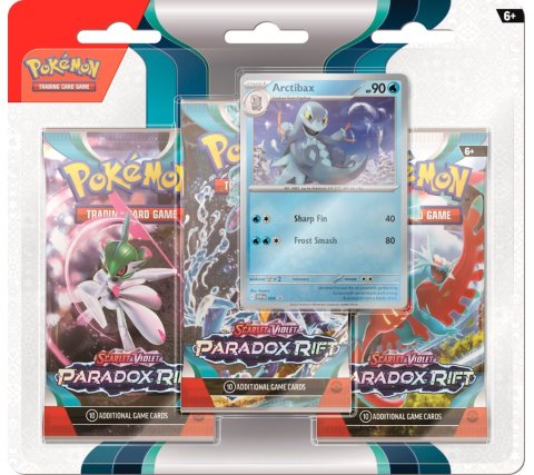 Pokemon TCG US version Sword &amp; Shield SV4 "Paradox Rift" 3 Booster Blister - Cryolophosaurus - Arctibax