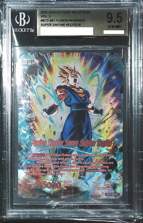 [BGS 9.5] 2021 Dragon Ball  Collectors Selection Vol.1 BT2-001 Fusion Warrior Super Saiyan Vegito R