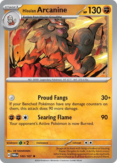 TWM 100/167 Hisuian Arcanine R