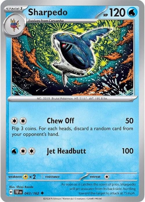 [Reverse Holo] TEF 043/162 Sharpedo U