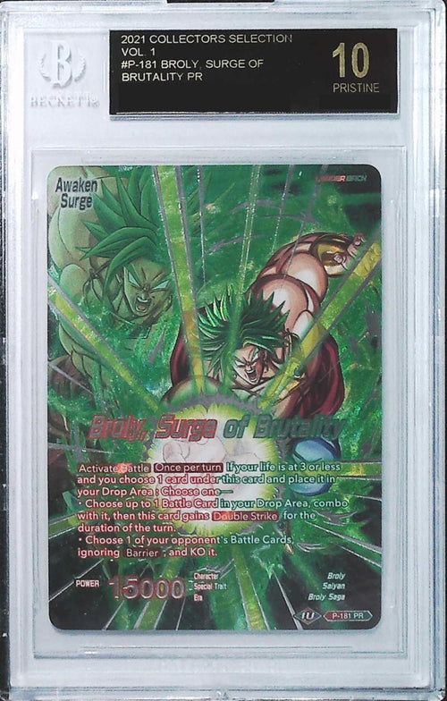 [BGS Black Label10] 2021 Dragon Ball  Super Collector's Selection Vol.1 P-181 Brolly//Brolly, Surge Of Brutality PR