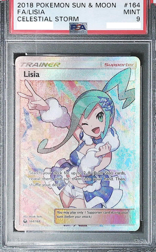 [PSA 9] 2018 Pokemon SUN & MOON CELESTIAL STORM 164 FA/Lisia