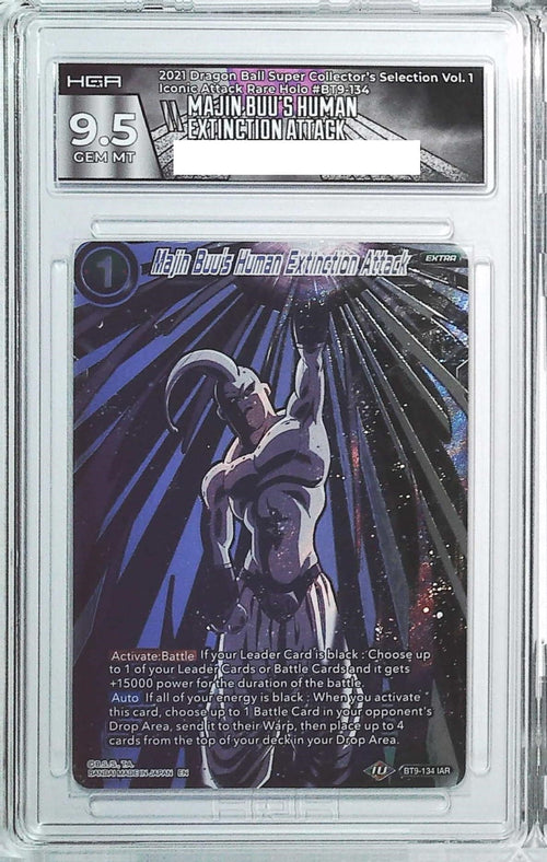 [HGA 9.5] 2021 Dragon Ball  Super Collector's Selection Vol.1 BT9-134 Majin Buu;s Human Extinction Attack Iconic Attack Rare Holo