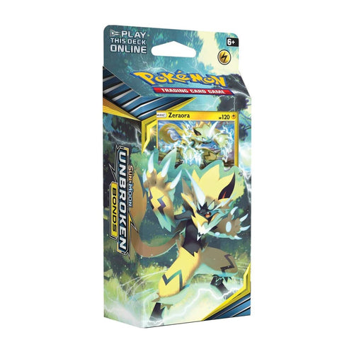 Pokemon TCG US Version Sun &amp; Moon SM10 "Unbroken Bonds" Theme Deck - Zeraora-Lightning Loop
