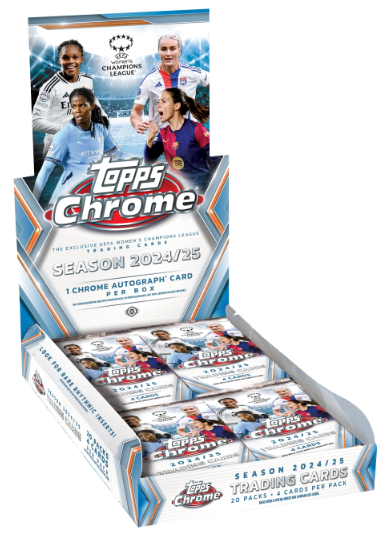 2024-25 Topps Chrome UEFA Women’s Champions League Soccer - Hobby Box