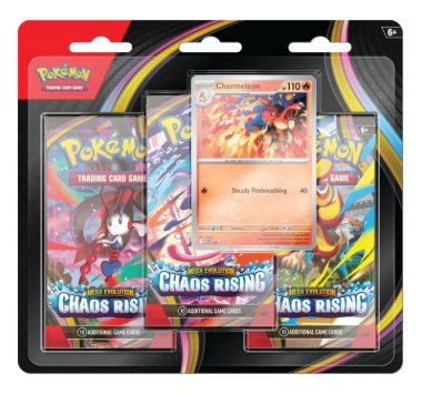 Pokemon TCG 美版 Mega Evolution Chaos Rising 3-Pack Blister