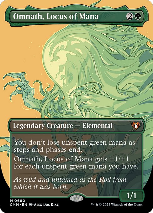 [Foil] CMM 680 Omnath, Locus of Mana (Borderless) M