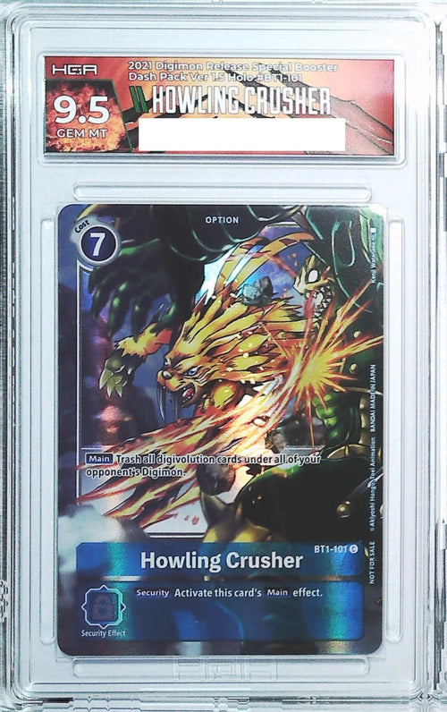 [HGA 9.5] 2021 Digimon Release Special Booster Dash Pack Ver 1.5 BT1-101 Howling Crusher C Holo