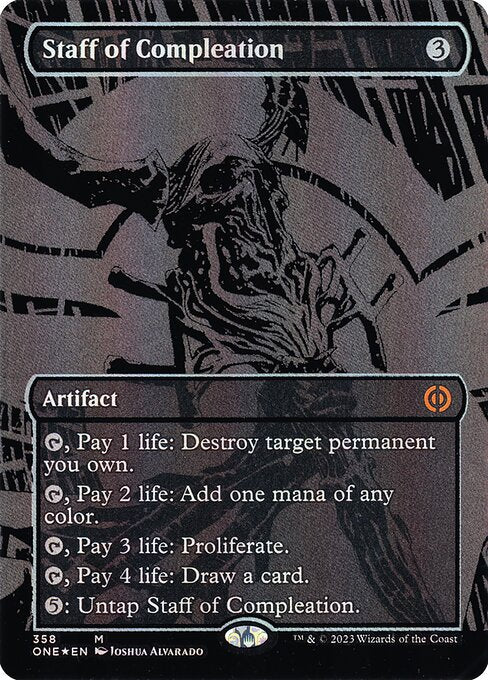 [Foil] ONE 358 Staff of Compleation (Oil Slick) M