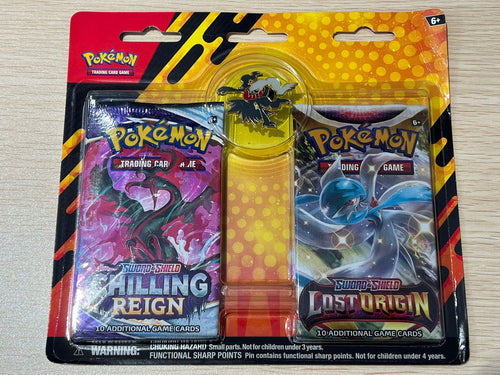 Pokemon TCG US Version Sword &amp; Shield 2-Packs Booster Pin Collection - Darkrai