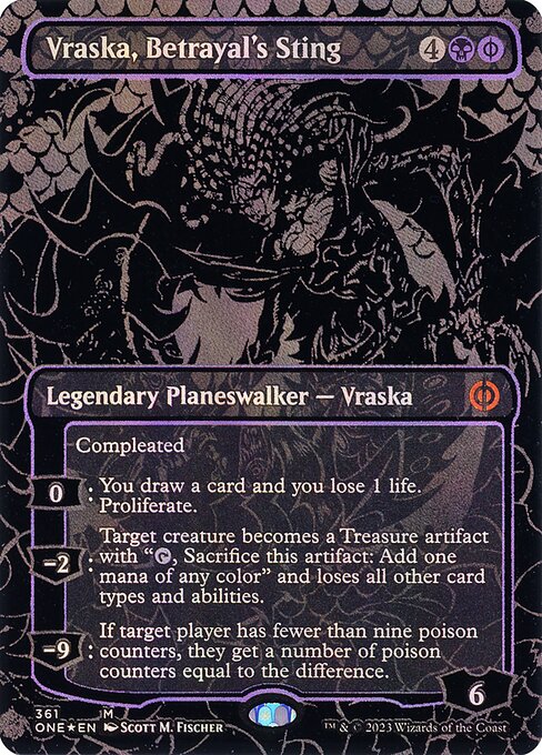 [Foil] ONE 361 Vraska, Betrayal's Sting (Oil Slick) M