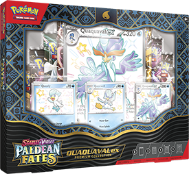 Pokemon TCG US Version Scarlet &amp; Violet SV4.5 "Paldean Fates" Quaquaval ex Premium Collection Box