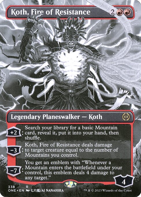 [Foil] ONE 338 Koth, Fire of Resistance (338 - Borderless Manga) R