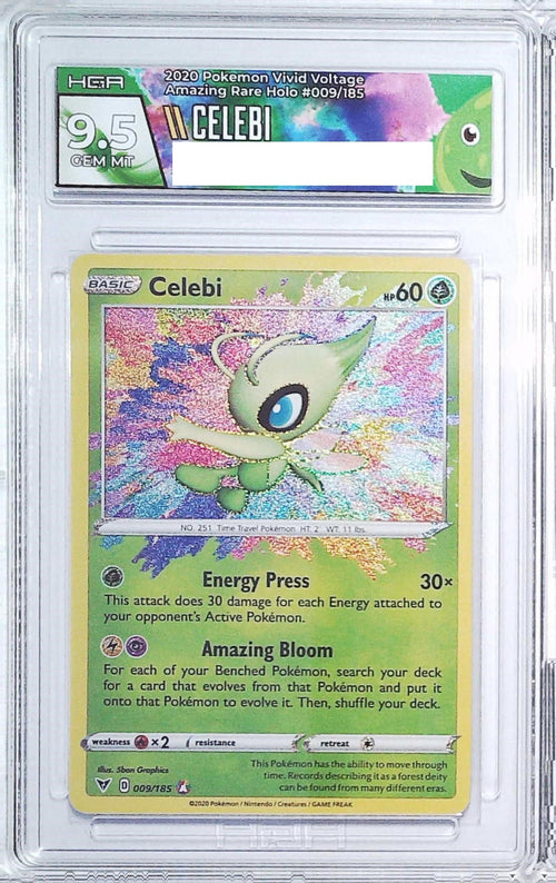 [HGA 9.5] 2020 Pokemon Vivid Voltage 9 Celebi Amazing Rare Holo