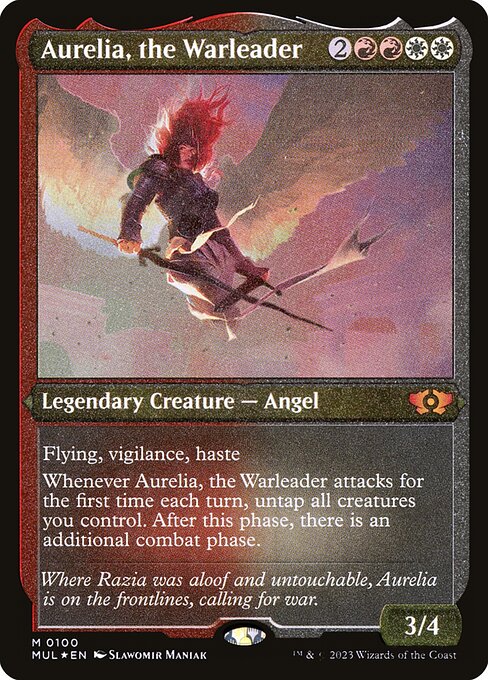 [Foil Etched] MUL 100 Aurelia, the Warleader (0100 - Foil Etched) M