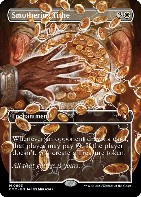 [Foil] CMM 693 Smothering Tithe (Borderless) M