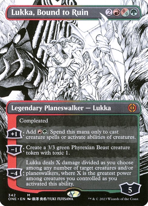 [Foil] ONE 342 Lukka, Bound to Ruin (342 - Borderless Manga) M