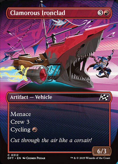 [Foil] DFT 312 Clamorous Ironclad (0312 - Borderless) C
