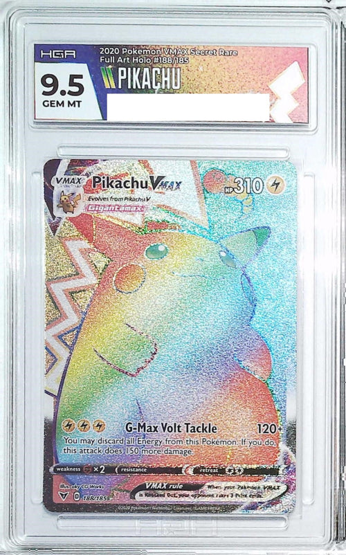 [HGA 9.5] 2020 Pokemon Vivid Voltage 188 Pikachu Full Art Holo