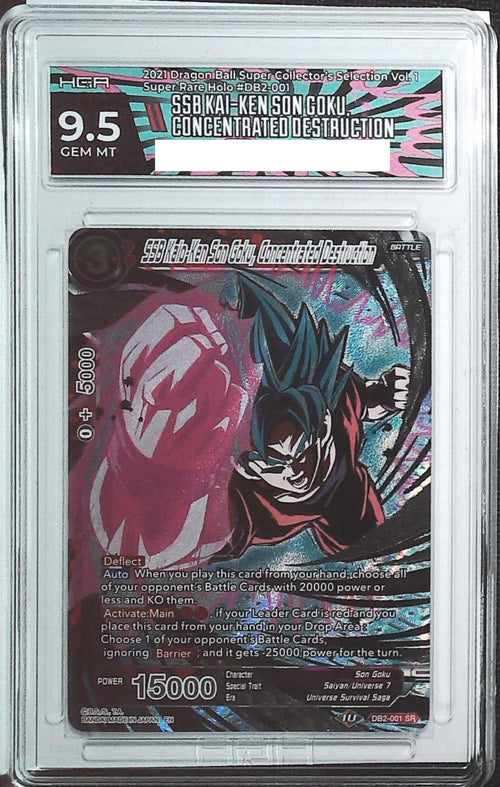 [HGA 9.5] 2021 Dragon Ball  Super Collector's Selection Vol.1 DB2-001 SSB Kaio-Ken Son Goku, Concentrated Destruction Super Rare Holo