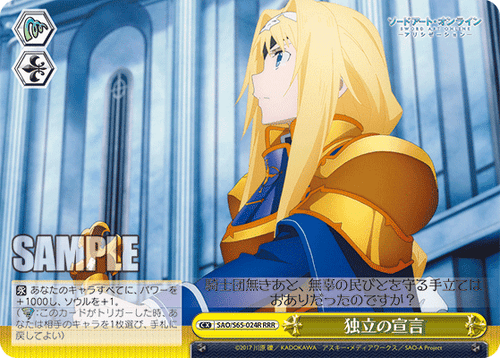 SAO/S65-024R 独立の宣言 RRR