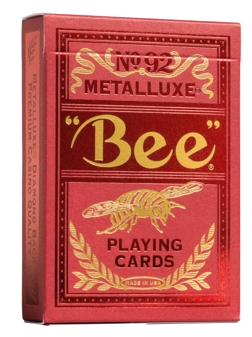 Bee Playing Cards - Metalluxe Red