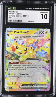 [CGC 10] 2024 POKEMON ENGLISH SSP PIKACHU #057 HOLO