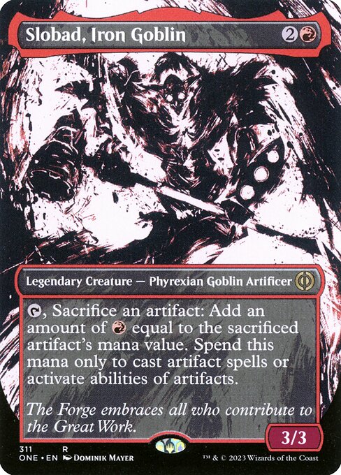 [Foil] ONE 311 Slobad, Iron Goblin (311 - Borderless Ichor) R