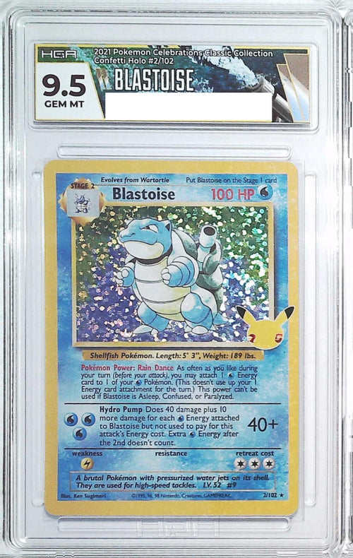[HGA 9.5] 2021 Pokemon Celebrations Classic Collection 2 Blastoise Confetti Holo