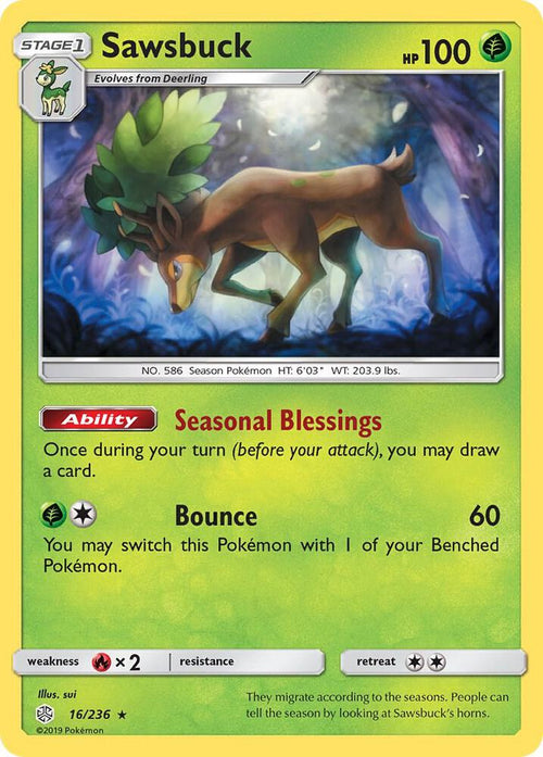 [Reverse Holo] SM12 016/236 Sawsbuck RH