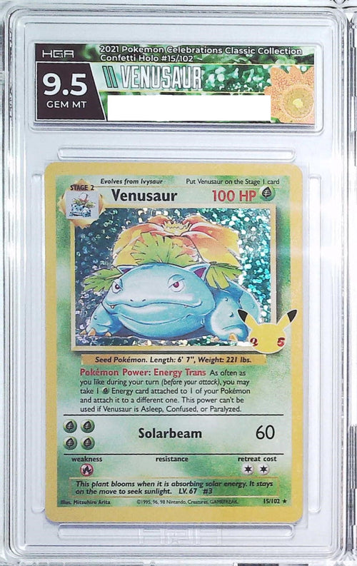 [HGA 9.5] 2021 Pokemon Celebrations Classic Collection 15 Venusaur Confetti Holo