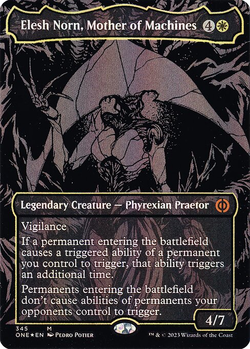 [Foil] ONE 345 Elesh Norn, Mother of Machines (Oil Slick) M