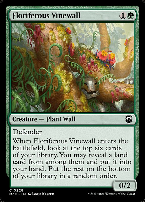 [Foil] M3C 228 Floriferous Vinewall (Ripple Foil) C