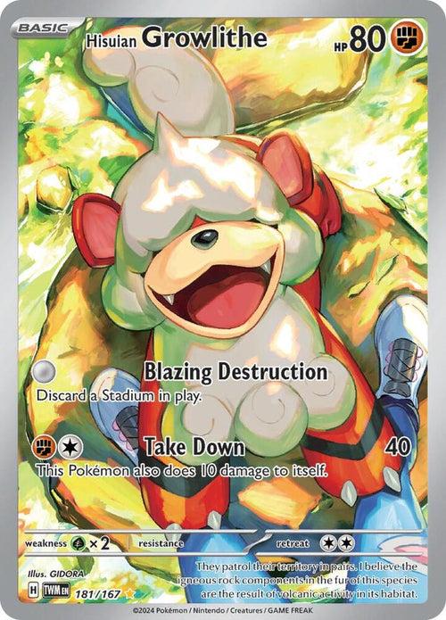TWM 181/167 Hisuian Growlithe IR