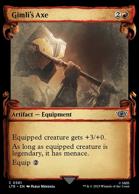 [Foil] LTR 581 Gimli's Axe (0581 - Scroll Showcase - Silver Foil) C