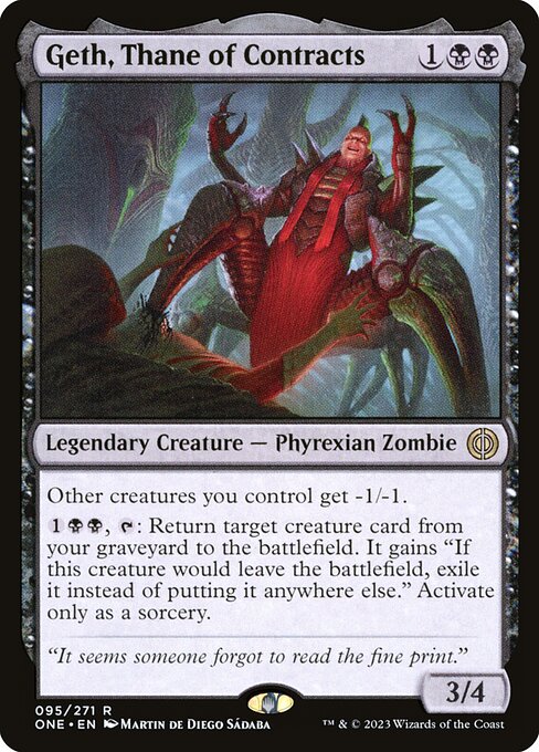 [Foil] ONE 095 Geth, Thane of Contracts R