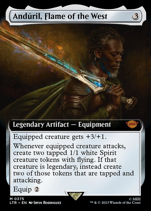 [Foil] LTR 375 Anduril, Flame of the West (0375 - Extended Art) M